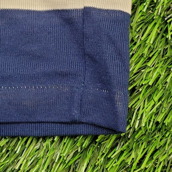 Vintage 80s MOD Block-Stripes Polo Shirt S/M 17x25 Yellow - Picture 11 of 11